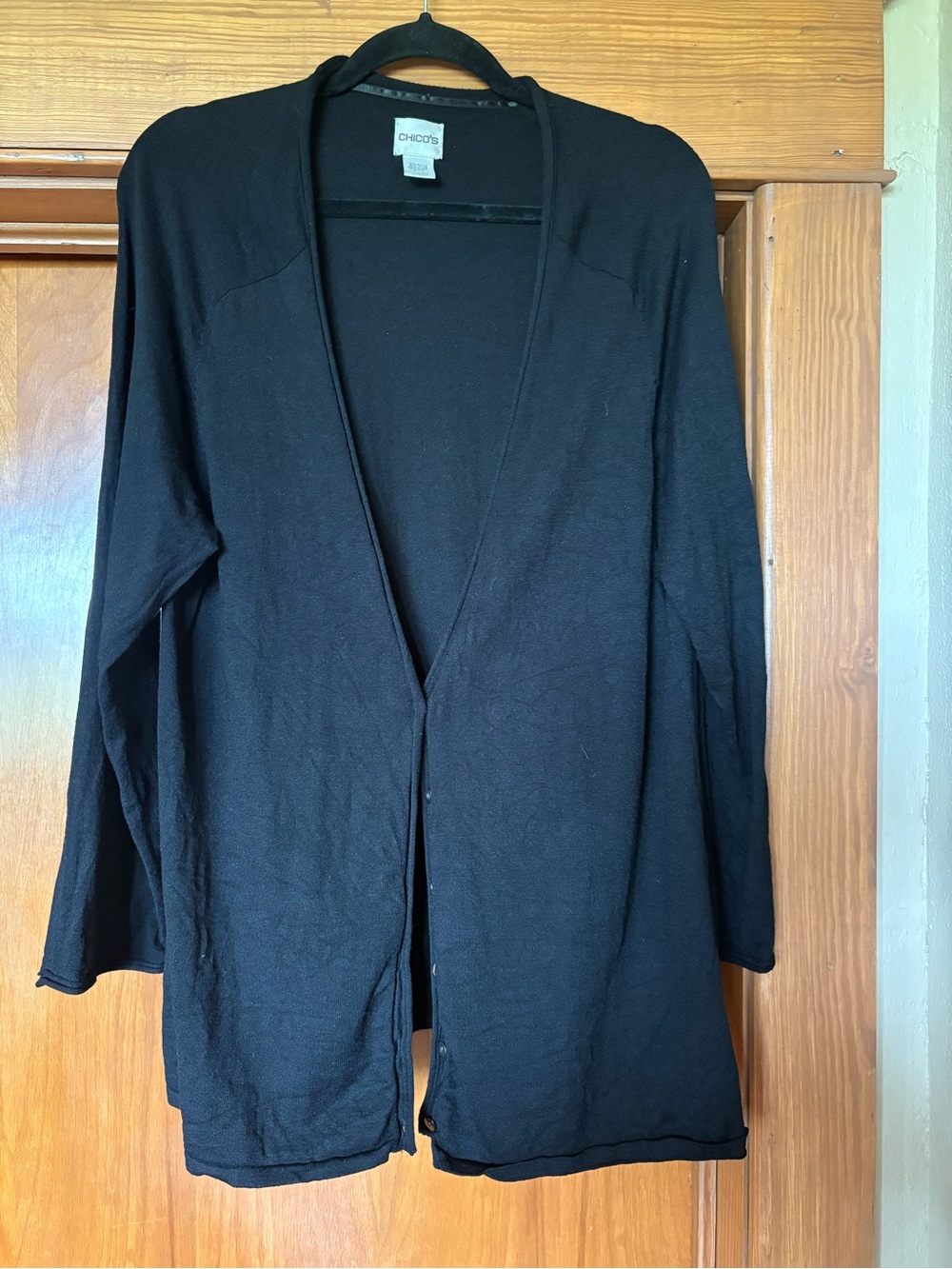 Chico's Black Lightweight Cardigan